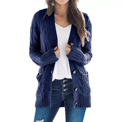Olivia | Dames Gebreide Midi-Trui – Warm & Comfortabel voor de Herfst