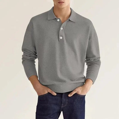 JAMES - ELEGANT MEN'S LONG SLEEVED POLO SHIRT