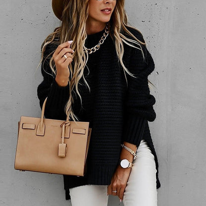 Missiona | Top Dames Herfst/Winter Relaxed Mockneck - Gebreid