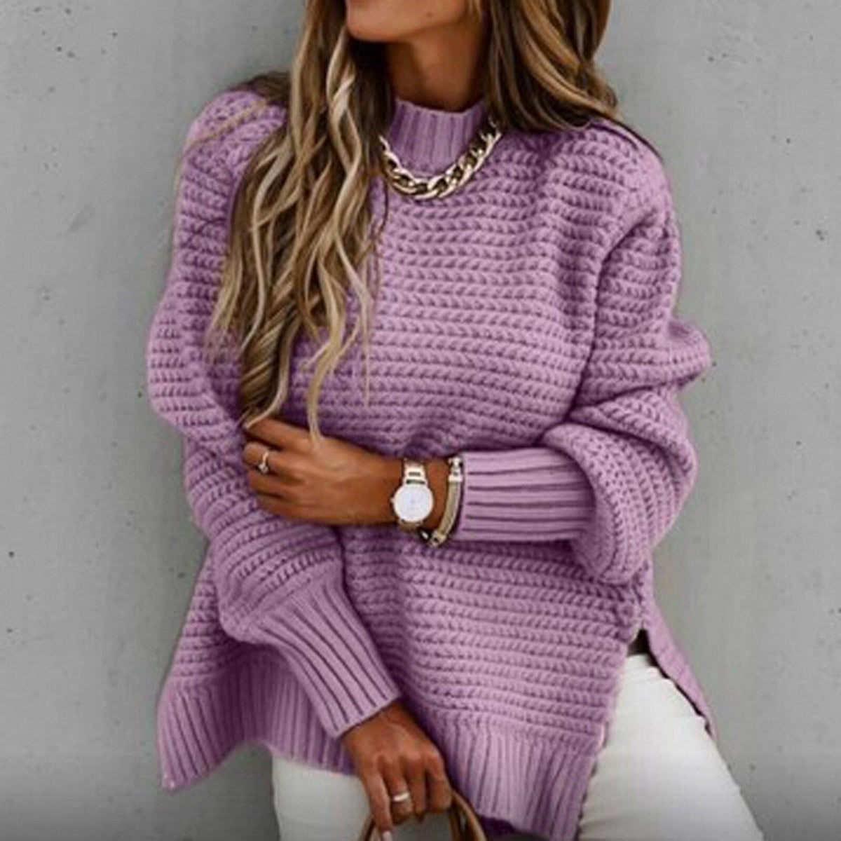 Missiona | Top Dames Herfst/Winter Relaxed Mockneck - Gebreid