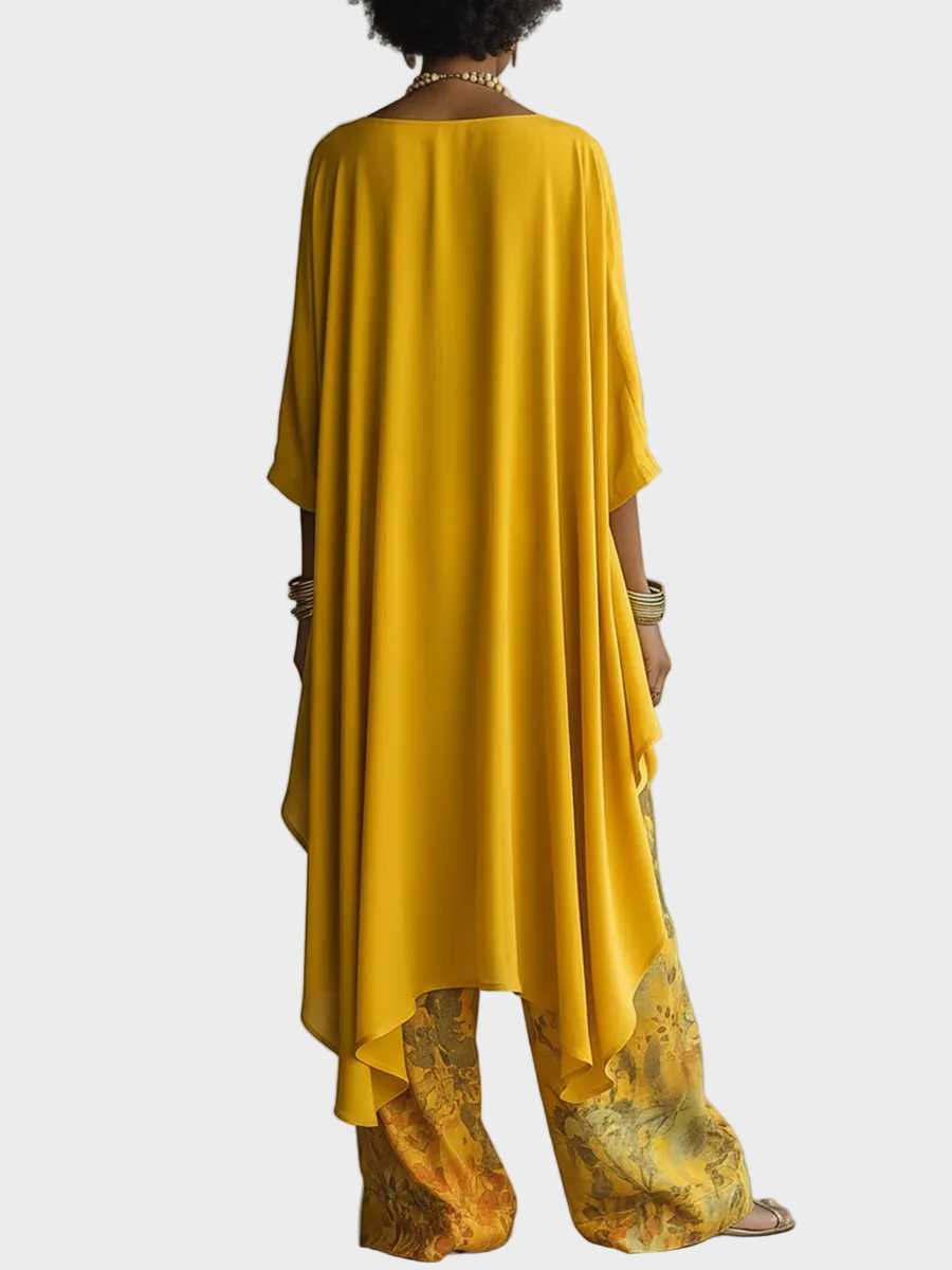 Flor - Elegancki Artystyczny Zestaw z Kwiatowym Wzorem