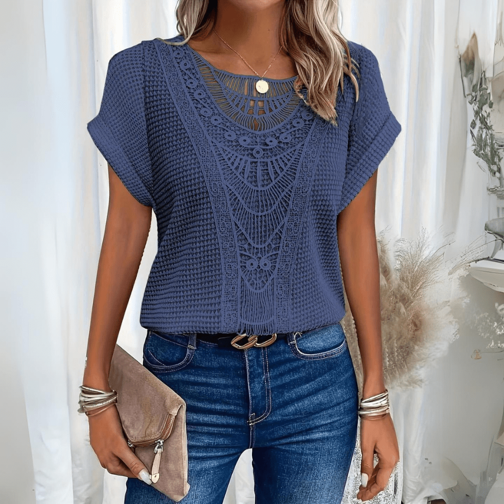Liverno™ Olivia | Elegancki top z krótkim rękawem