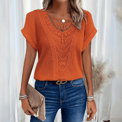 Liverno™ Olivia | Elegancki top z krótkim rękawem