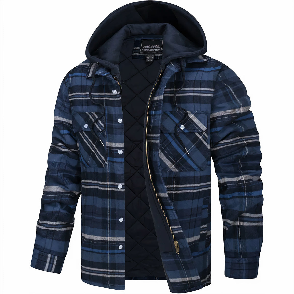 Van Elst Mode® | Geruite jas met rits
